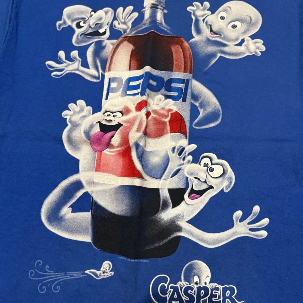 VINTAGE 90s Casper the Ghost Pepsi PROMO TEE - Large - Picture 3 of 8